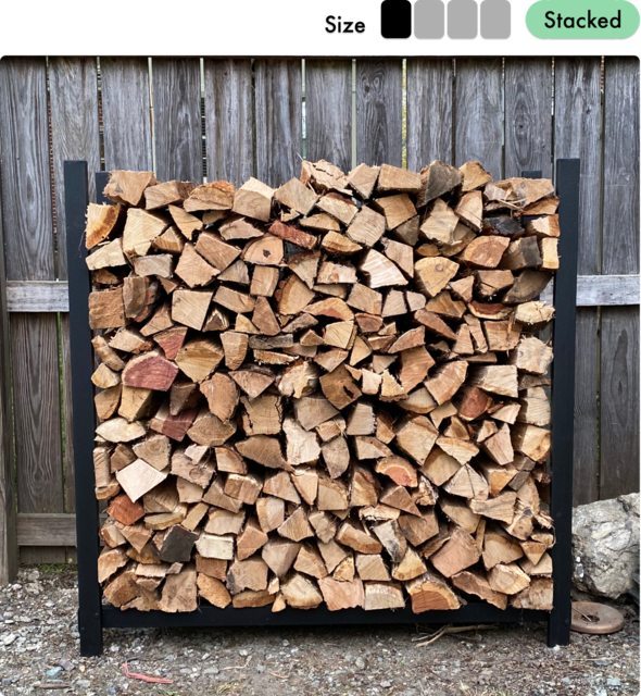 firewood delivery on demand and stacked